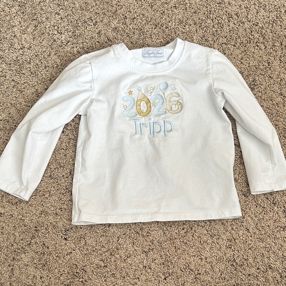 Personalized “Tripp” 2026 White Long-Sleeve Top
